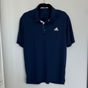 Adidas Navy Blue Collared Polo